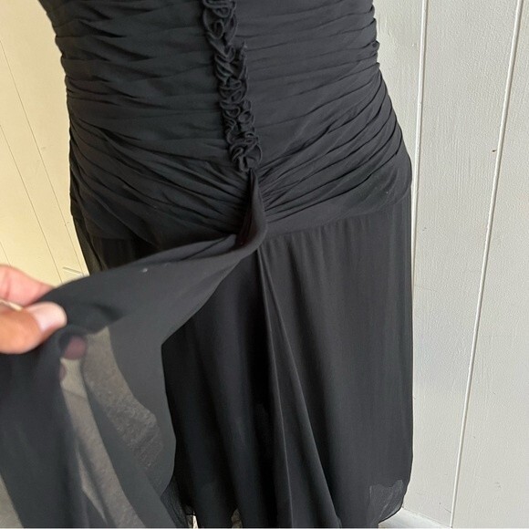 Anne Klein black 100% silk dress - Picture 3 of 11